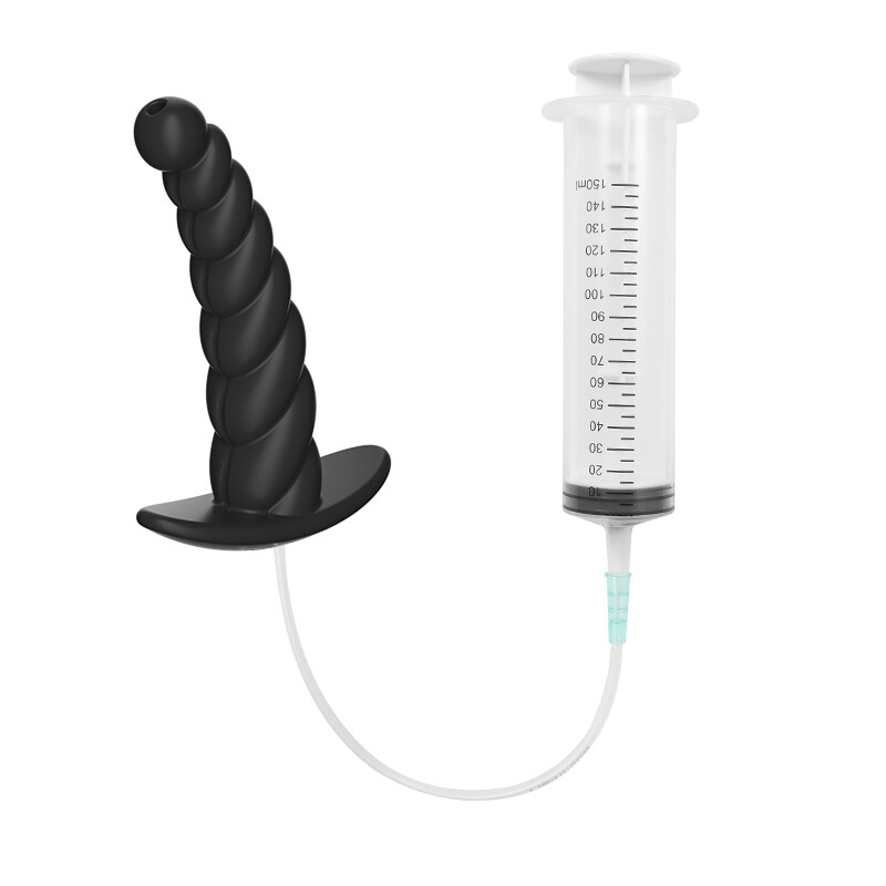 Silicone Ribbed Hollow Anal Stretcher Speculum Ass Tunnel Butt Plug With Stopper gallery