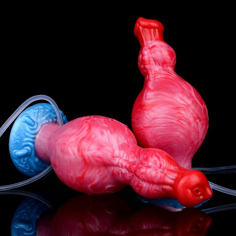 Realistic Squirting Inflatable Knot Dildo Fantasy Dildo G-Spot Cumming Cock USA gallery