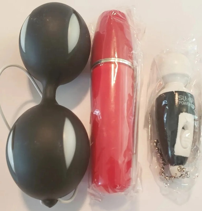Sex toy lot: Wand key chain, Vibrating lipstic, Ben wa balls with string!
