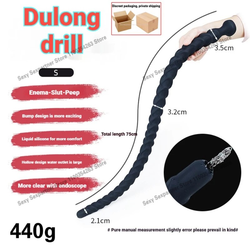 Long 100cm Hollow Enema Anal whip Anal Dildo Anal Enema Butt Plug Anus Cleaning