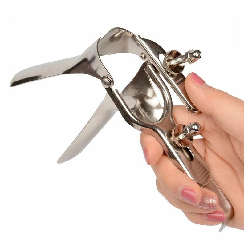 Metal Vaginal Dilator Spreader Expander Device Speculum Mirror Sex Toy for Women