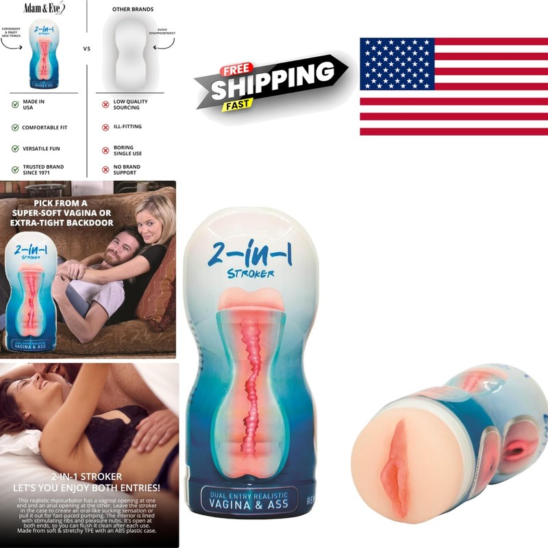 2 in 1 Stroker Male Masturbator Realistic Vagina and Ass for Ultimate Pleasure