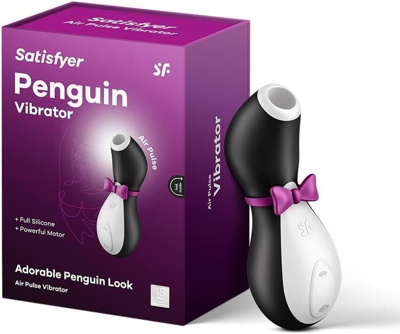 Penguin Vibrator - Luxurious Clitoral Stimulation Tool for Women (Black/White) gallery