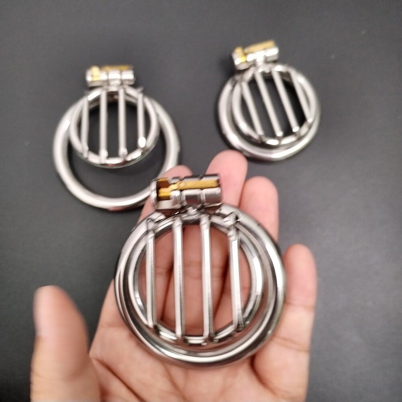 Penis Cock Bird Cage for Male Chastity Device Small Cage Lockable Rings Sex Toys gallery