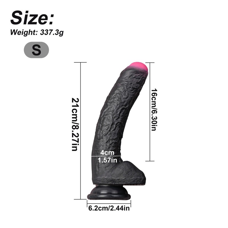 3 Sizes Huge Realistic Dildo Thick Dong Anal Butt Plug Clit Sex Toys Men Women