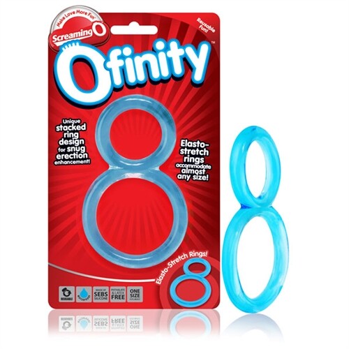 Screaming O Ofinity Double Ring Blue - Male Cock and Ball Ring gallery