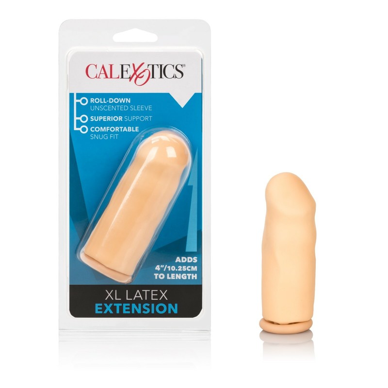 Latex Penis Extension Beige – Add 4&Prime; in Size Male Sexual Enhancement