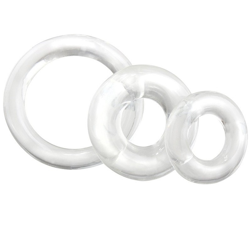 Screaming O RingO x3 Super Stretchy Erection Cock Rings - Clear gallery