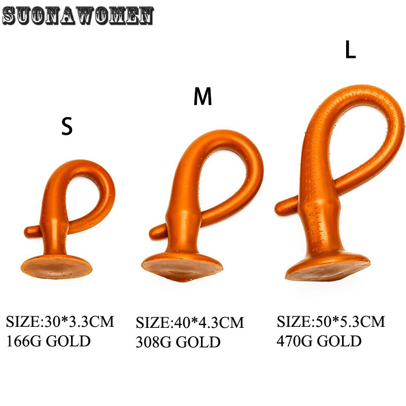 Liquid Silicone Anal Plug Adult Massager Dildo Masturbator Various Sizes Sex Toy gallery