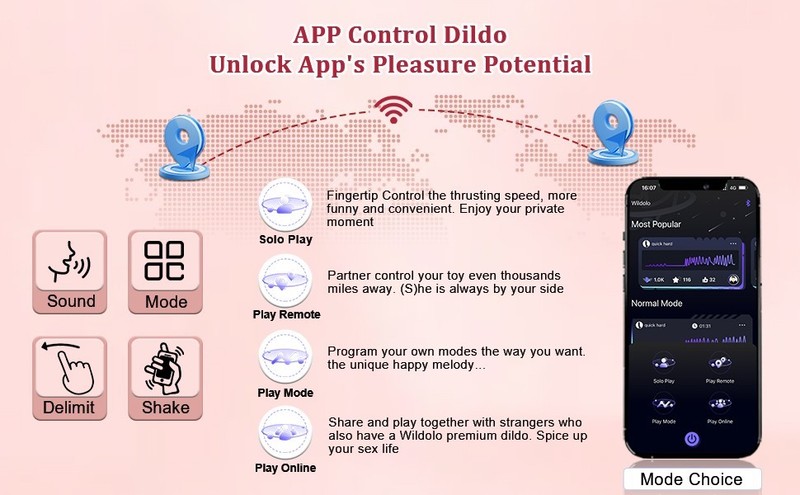9.4 Inch Wildolo APP Remote Controlled Silicone Realistic Premium Vibrator Dildo gallery