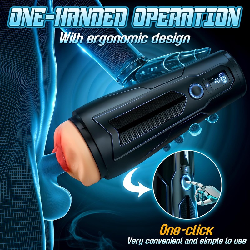 Male Masturbator Sex Toys for Men Realistic Pocket Pussy with 7.09" Black gallery