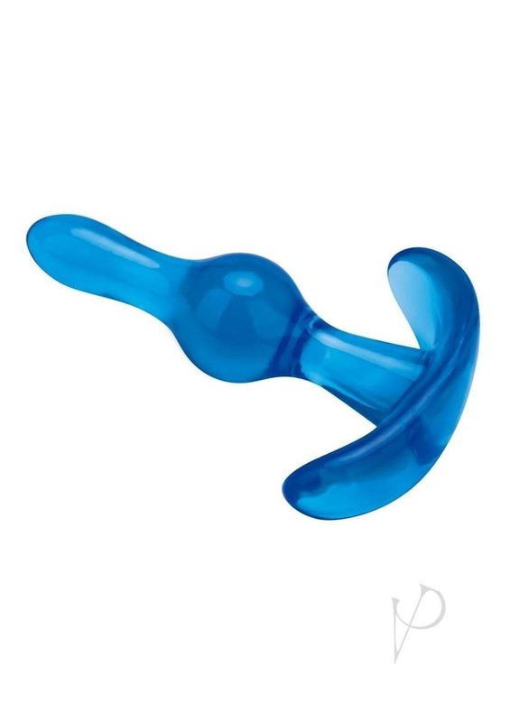 Blue Line Tear Drop Butt Plug 3.5in - Blue gallery