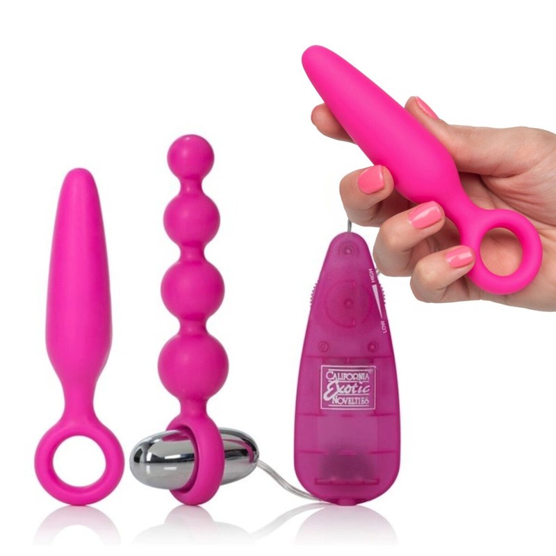 Booty Call Booty Vibro Kits Vibrating Anal Beads Butt Plug Vibe Vibrator Sex Toy