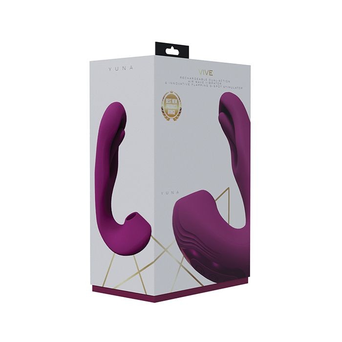 Shots Vive Yuna Dual Action Airwave Vibrator & G-Spot Stimulator – Pink