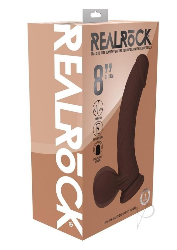 RealRock Rechargeable Silicone Dual Layered Vibrating Curved Dildo with