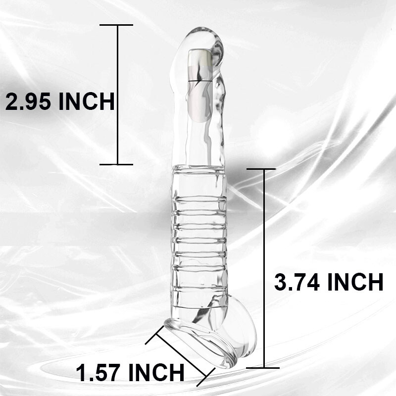 Vibrating Penis Sleeve Extender Enhancer Enlarger Girth Cockring Sex Toy for Men