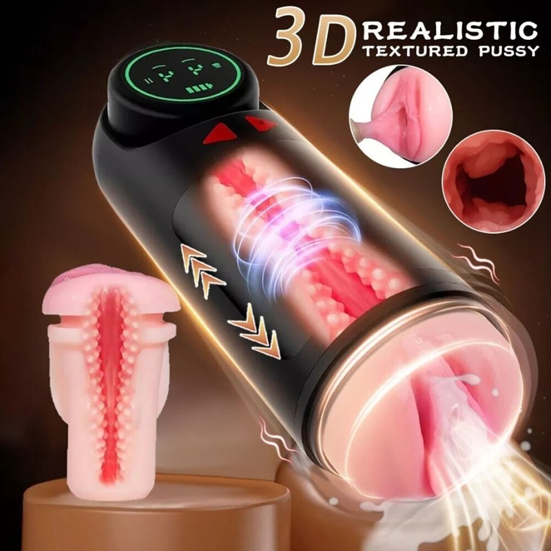 Male Masturbaters Automatic HandsFree Telescopic Cup Sucking Stroker Men Sex Toy gallery