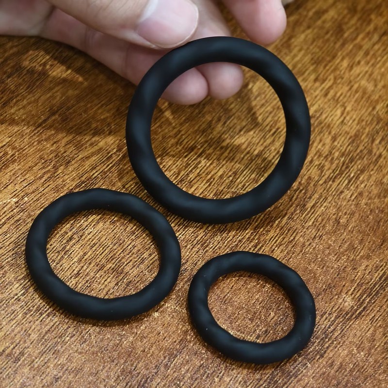 Silicone Male Cock Ring Super Stretchy 3pcs Stay Harder Penis Rings Sex Toys Men gallery