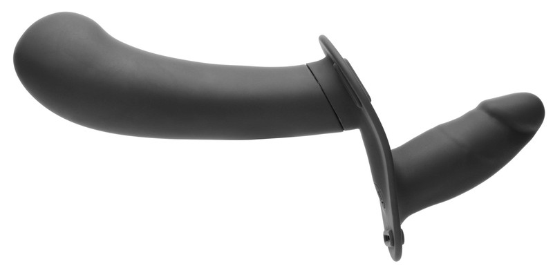 Rechargeable Silicone Vibrating Double Dildo Strapless Strap On with Remote gallery