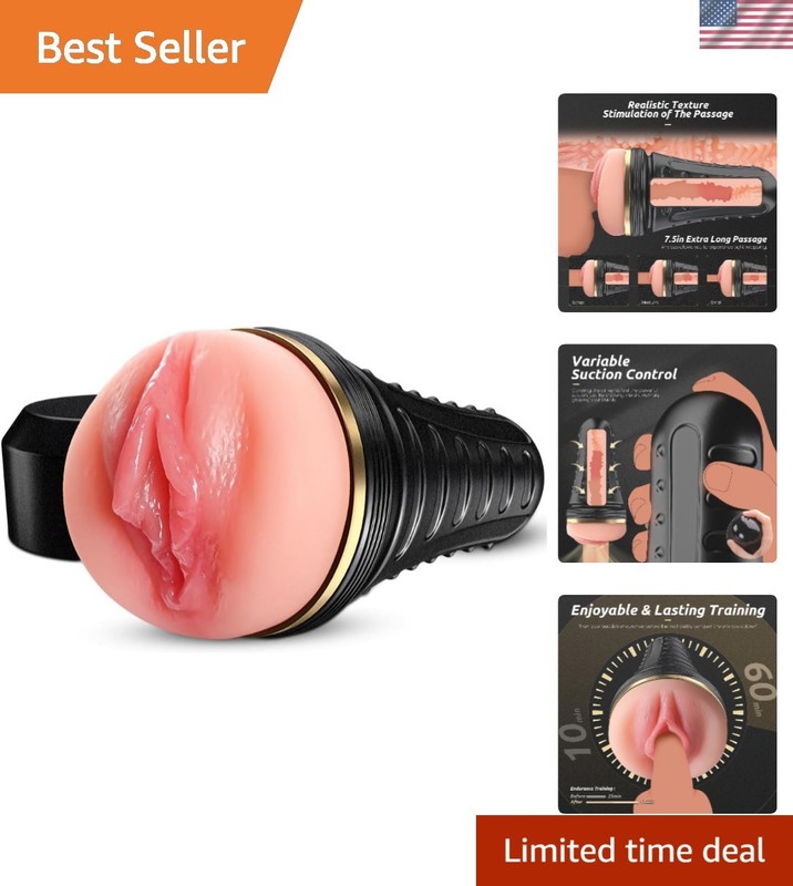 Concealed Shell Male Masturbator – 7.5in Realistic Pocket Pussy for Discreet Use