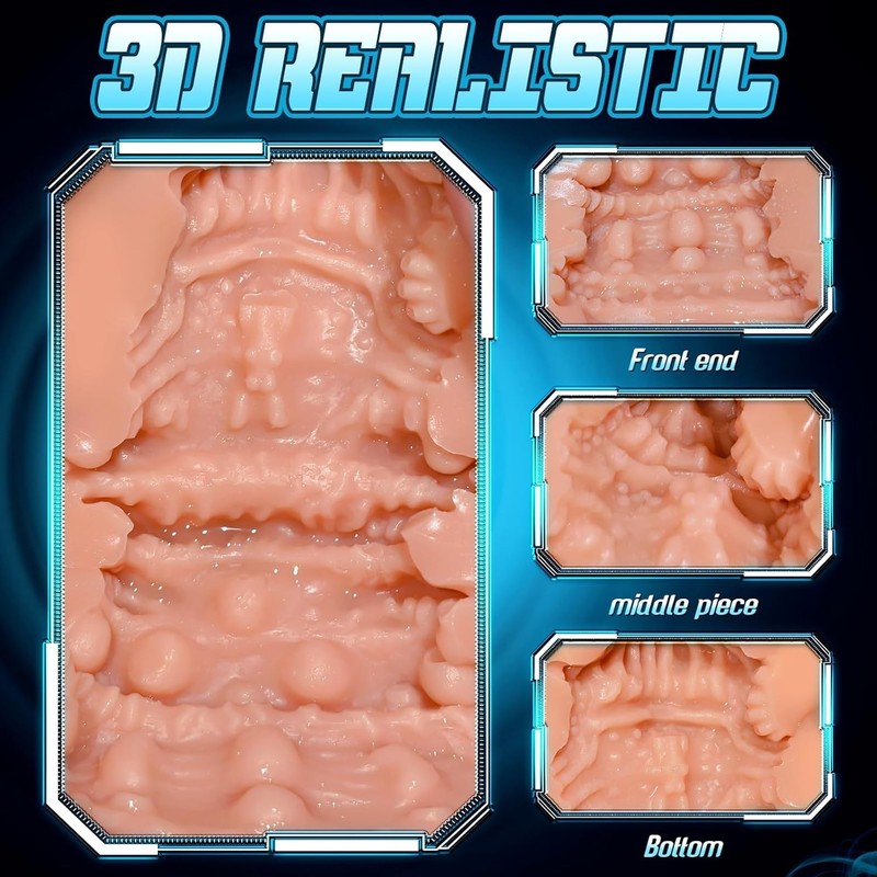 Vibrating Male Masturbator 12 Modes Black TPE Pocket Pussy for Ultimate Pleasure gallery