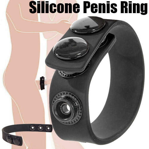 Cock Ring Silicone 3 Snap Stay Hard Penis Rings Last Longer Adjustable Sex Toys
