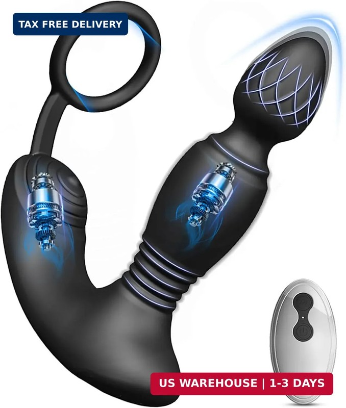 Prostate Massager Vibrating Butt Plug Anal Vibrator with Remote Control Sex Toys