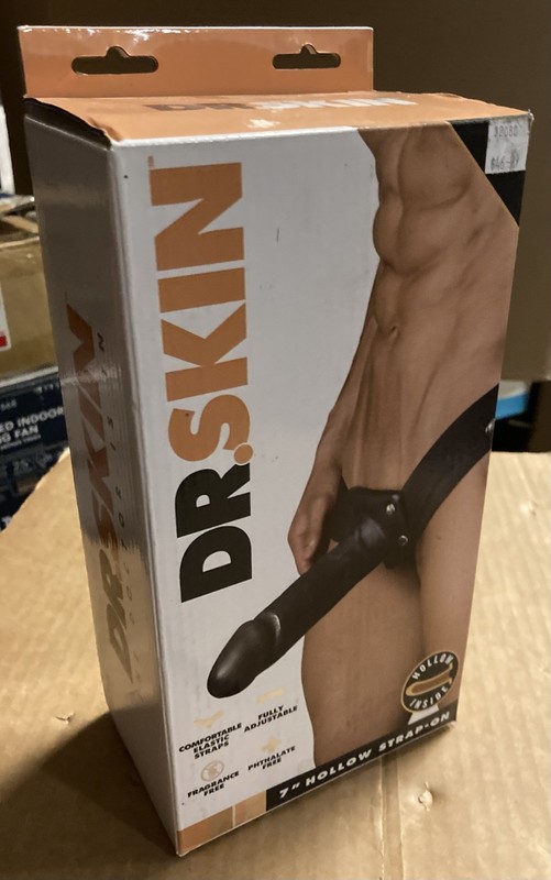 Dr. Skin 7 in. Hollow Strap On Black