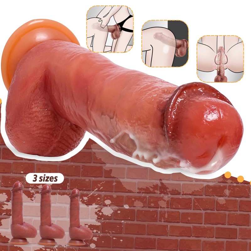Liquid Silicone Realistic Huge Dildo Cock Suction Cup Women Sex Toys Thick Dong gallery