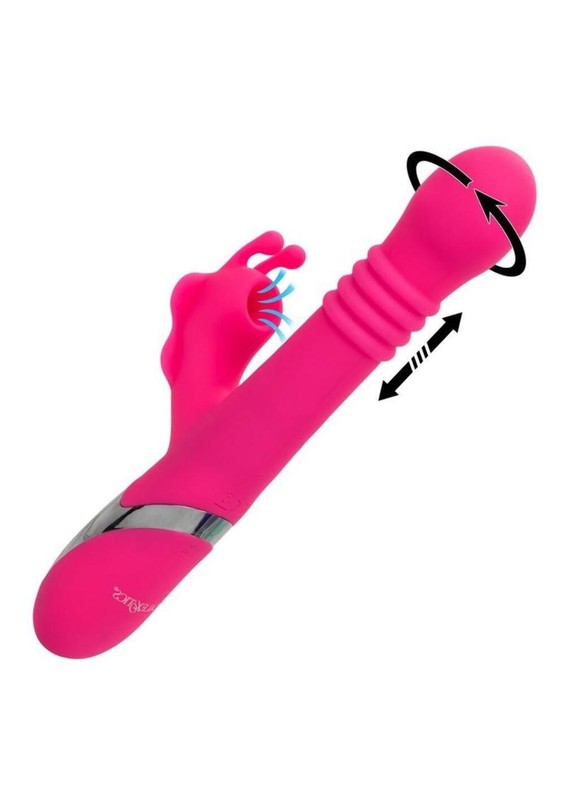 Kissing Butterfly Rotating Vibrator with Clitoral Stimulator gallery