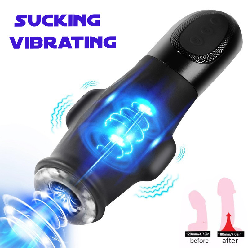 Automatic Sucking Vibrating Blow Job BJ Oral Sex Toy Male Masturbator Stroker