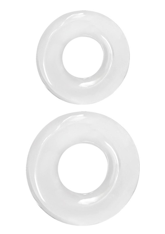 Renegade Double Stack Super Stretchable Cock Rings (Set of 2) - Clear gallery