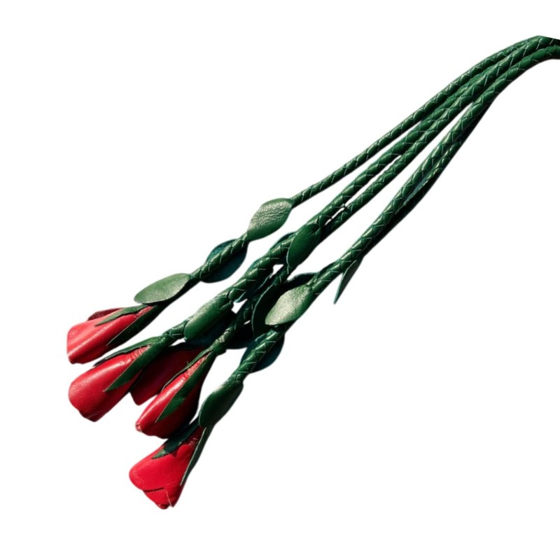 Handmade Genuine BDSM Leather Braided Whip 18 Inch Handle Artisan Leather Craft gallery