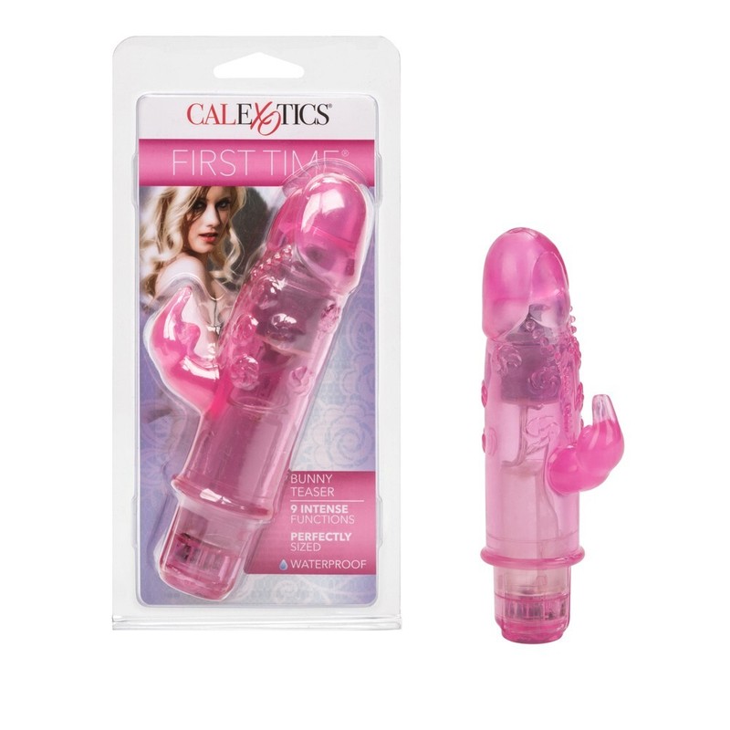 Cal Exotics First Time Bunny Teaser Vibe Pink – Vaginal Clitoral Rabbit Vibrator