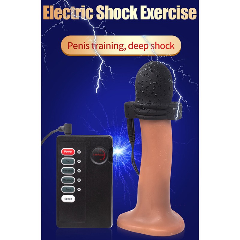 Electro Penis Head Stimulation Male Masturbator Glans Vibrator For Men Sex Toy gallery