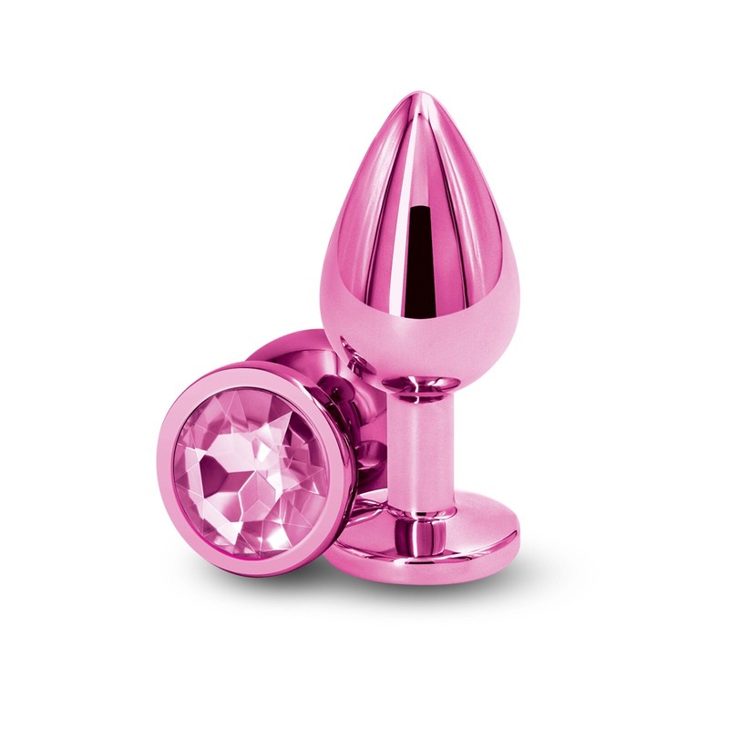 NS Novelties Rear Assets Medium Pink – Aluminum Anal Butt Plug