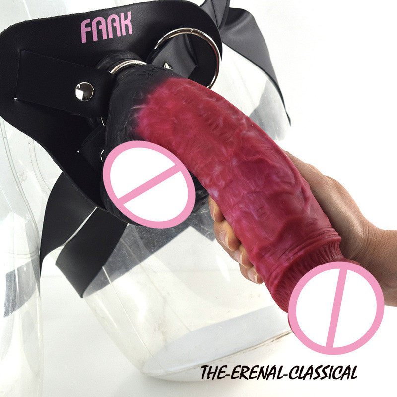 Realistic Dildos Strap On Large Penis With Suction Cup Genuine Leather Harness gallery