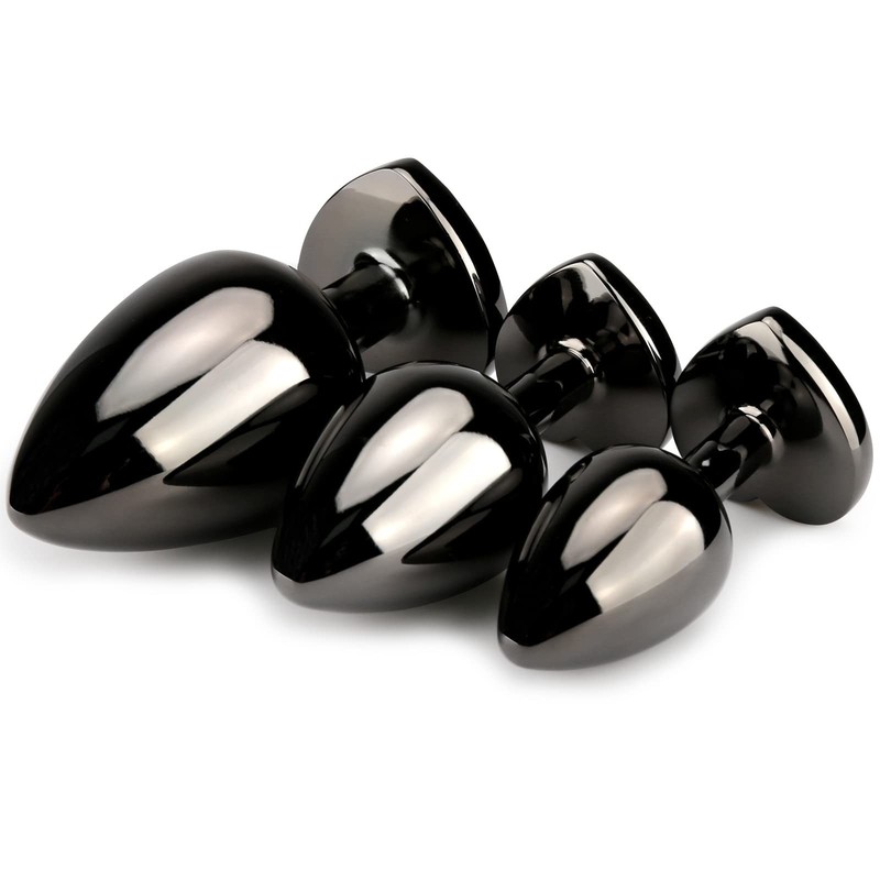 Anal Plug 3PCS Sex Toys Anal Training Set Metal Butt Plug Adult Trainer Kit T... gallery