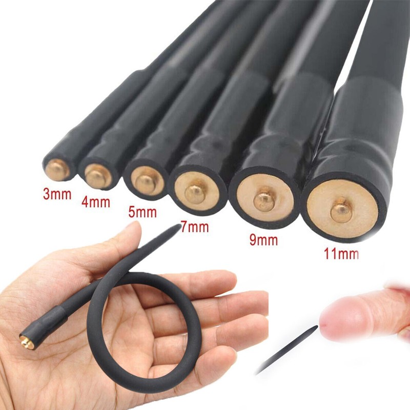 E-Stim Sounding Flexible Prostate Massager Penis Plug Cock Stretcher Sex Toys gallery