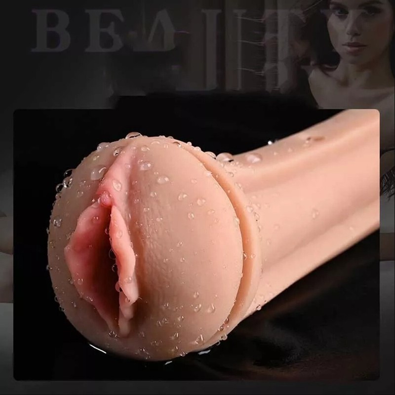 Flesh Male Deep Sucking Masturbaters Pocket-Pussy Stroker Cup Sex Toy For Men US gallery