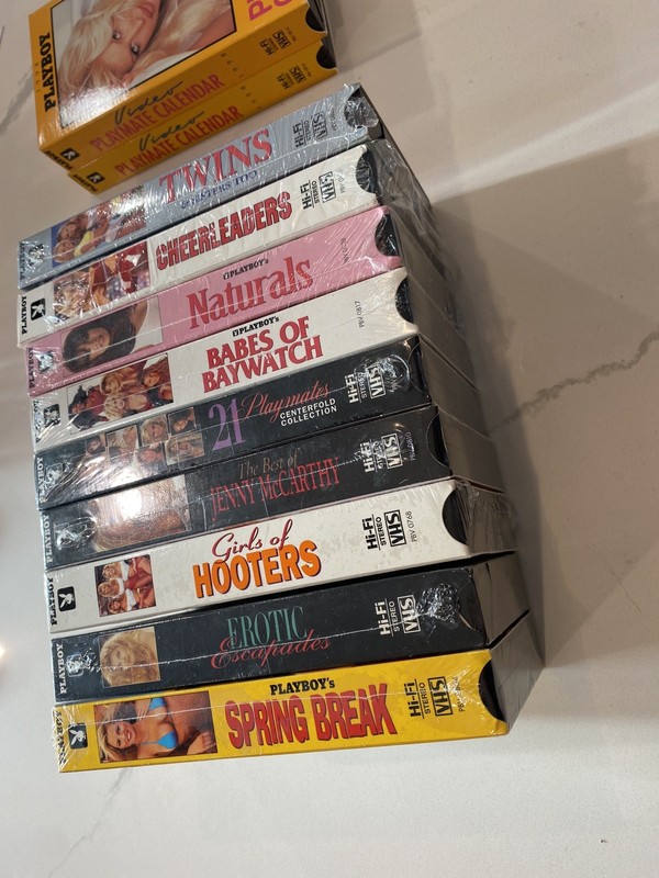 Lot of 12 Sealed Playboy VHS Tapes – Jenny McCarthy, Baywatch, Hooters, Calendar gallery