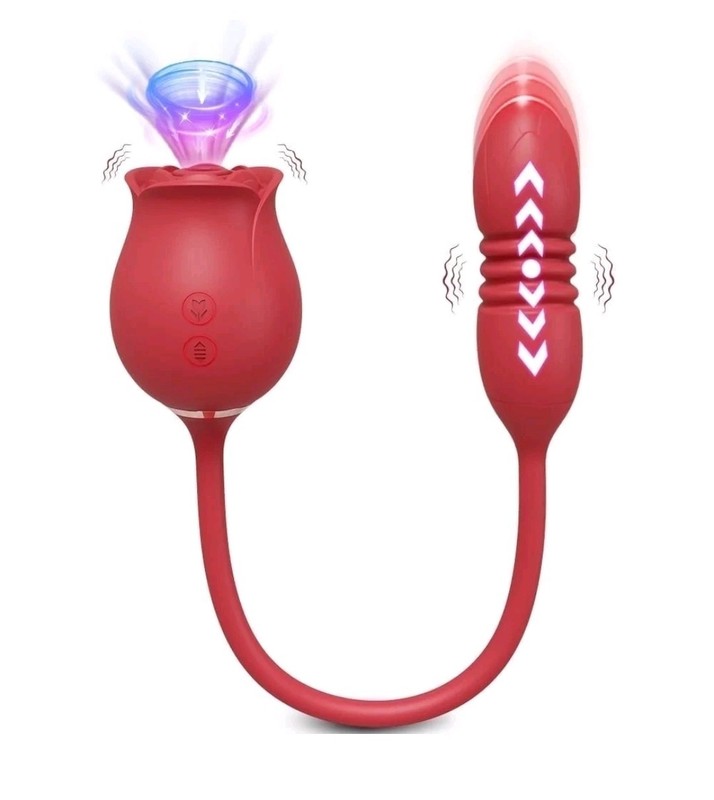 2 in 1 Rose Sucking Vibrator for Women