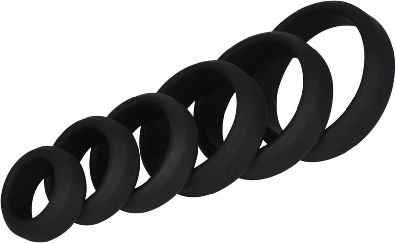 Penis Ring with 6 Different Sizes, Silicone Cock Rings Adult Sex Toys for Men