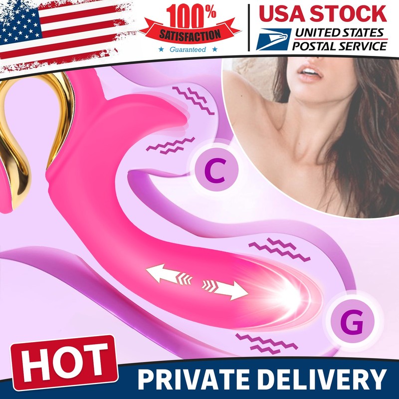 New 2-in-1 Vibrator Dildos Sex Toys with 3 Thrusting Modes & 7 Vibration Modes