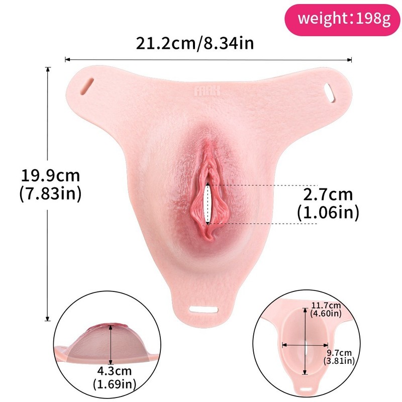 Silicone Gaff Pads with Belt Ultra Realistic Vagina Sissy Chastity Lock Device gallery