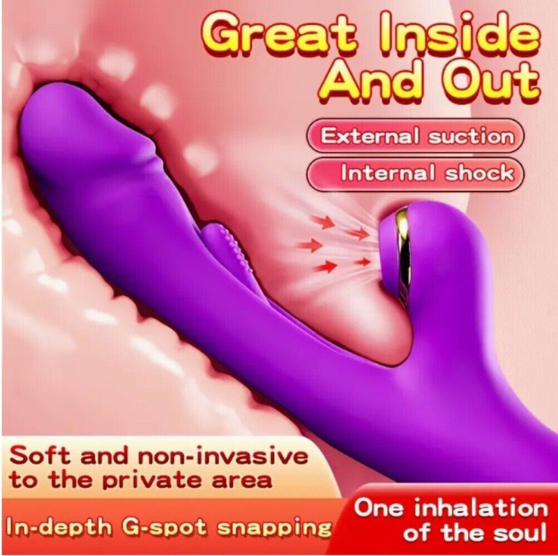 Women Tapping Patting Sucking Rabbit Vibrator Clit G-spot Dildo Massage Sex Toys gallery
