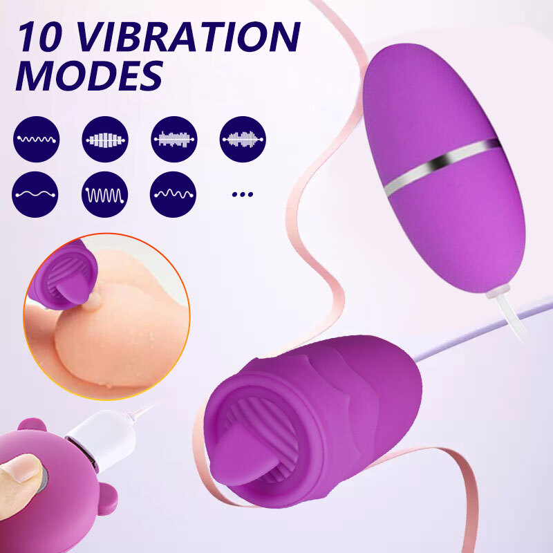 Rechargeable Licking Tongue Sucking Vibrator G-Spot Massager Sex Toy for Women gallery