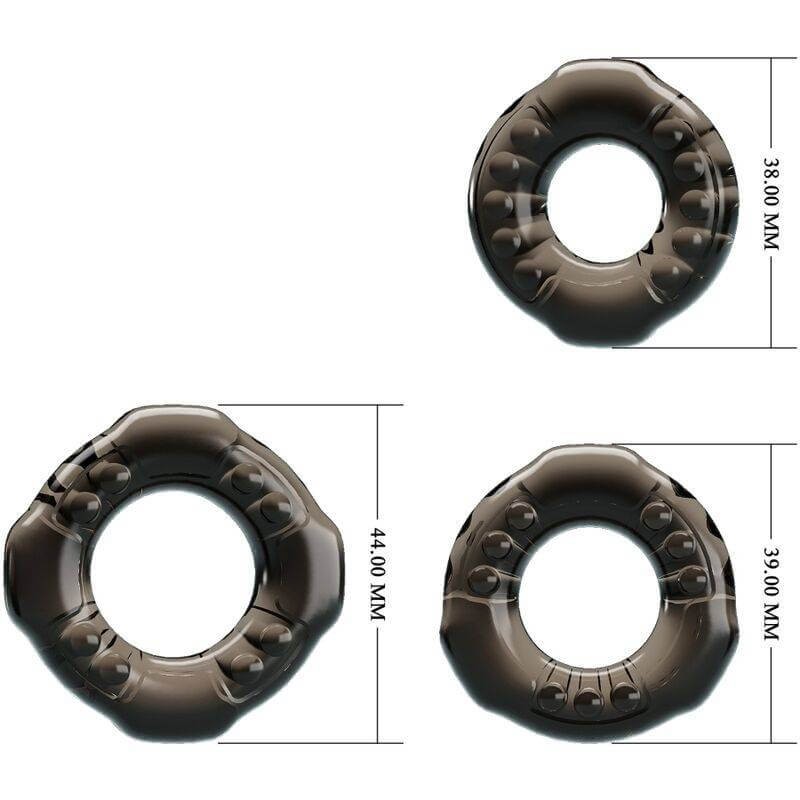 Yvonne Dance - Set of 3 Super Soft Silicone Phallic Rings gallery