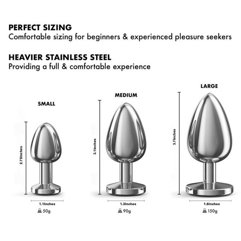 2025 Anal Butt Plug JEWEL STAINLESS Butt Plug Sex Toy For Women Men Couple Gift gallery