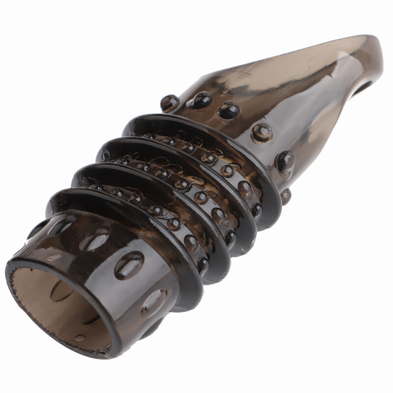 Reusable Penis Sleeve Cock Ring Delay Ejaculation Dildo Enlarge Erection Sex Toy gallery